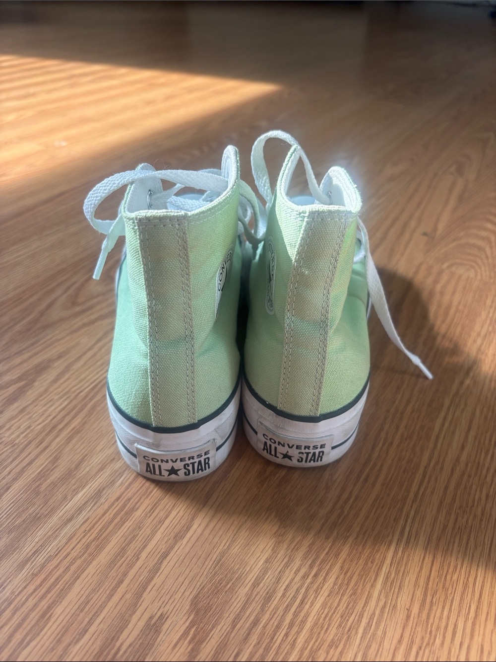 Converse High Top Sneakers in Mint Green with White Trim - Picture 5 of 5